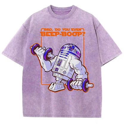 Bro Do You Even Beep-Boop Vintage Distressed T-shirt