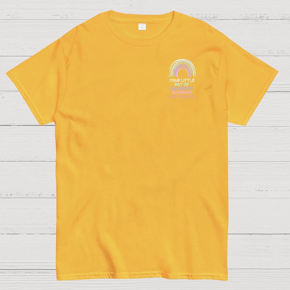 Your Little Ray of Sarcastic Sunshine Has Arrived Front And Back Printing Geek T-Shirt
