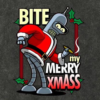 Happy Christmas from Robot Vintage Distressed T-shirt