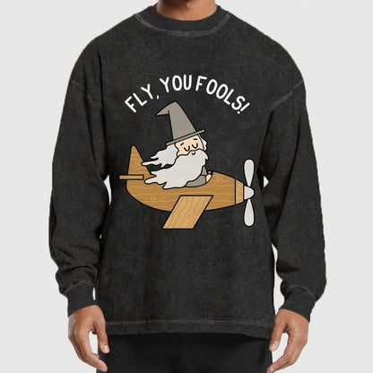 Fly Fools Washed Long Sleeve Tee