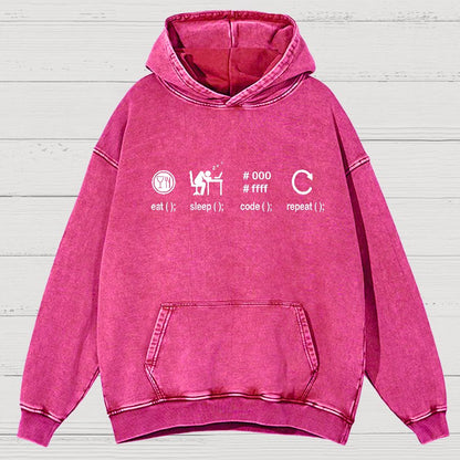 Programming Coder Nerd Vintage Distressed Hoodie