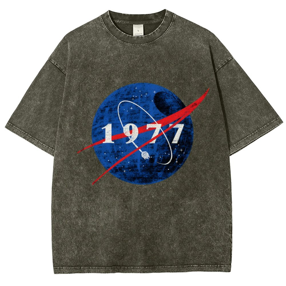 Space Force Origins 1977 Vintage Distressed T-shirt