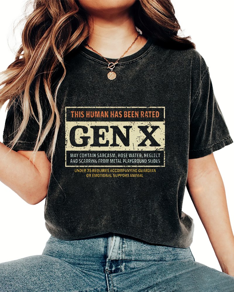 RATED GEN X Vintage Distressed T-shirt