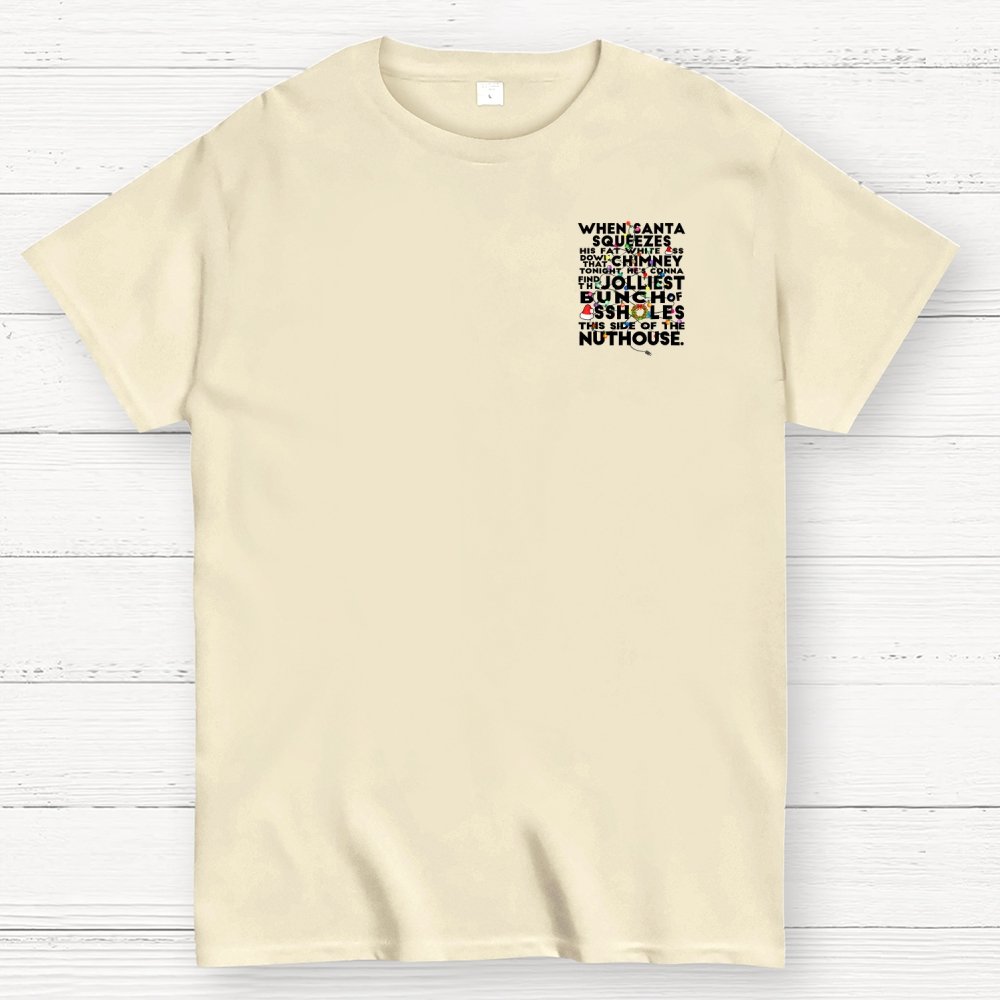 Christmas Vacation Jolliest Bunch Front And Back Printing Geek T-Shirt
