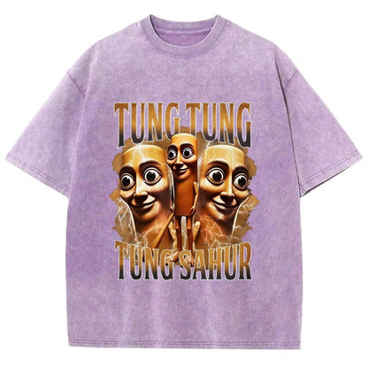 Tung Tung Tung Sahur Funny Vintage Distressed T-shirt