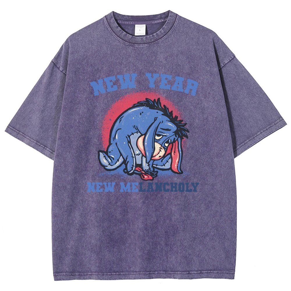 New Year New Melancholy Vintage Distressed T-shirt
