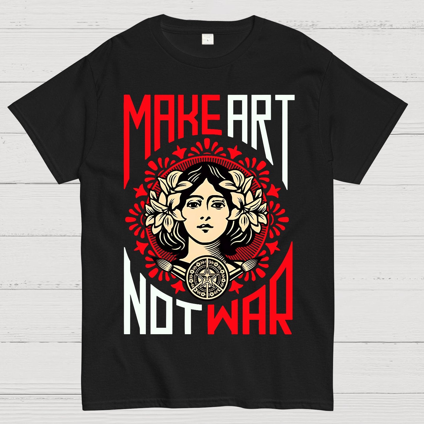 Make Art Not War Geek T-Shirt