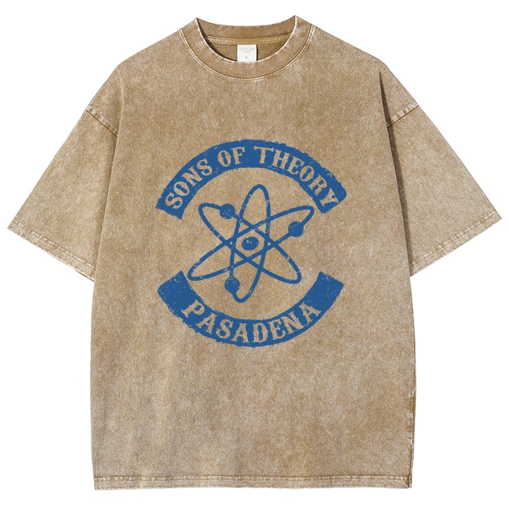 SONS OF THEORY Big Bang Humor Vintage Distressed T-shirt