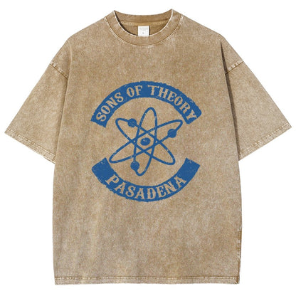SONS OF THEORY Big Bang Humor Vintage Distressed T-shirt