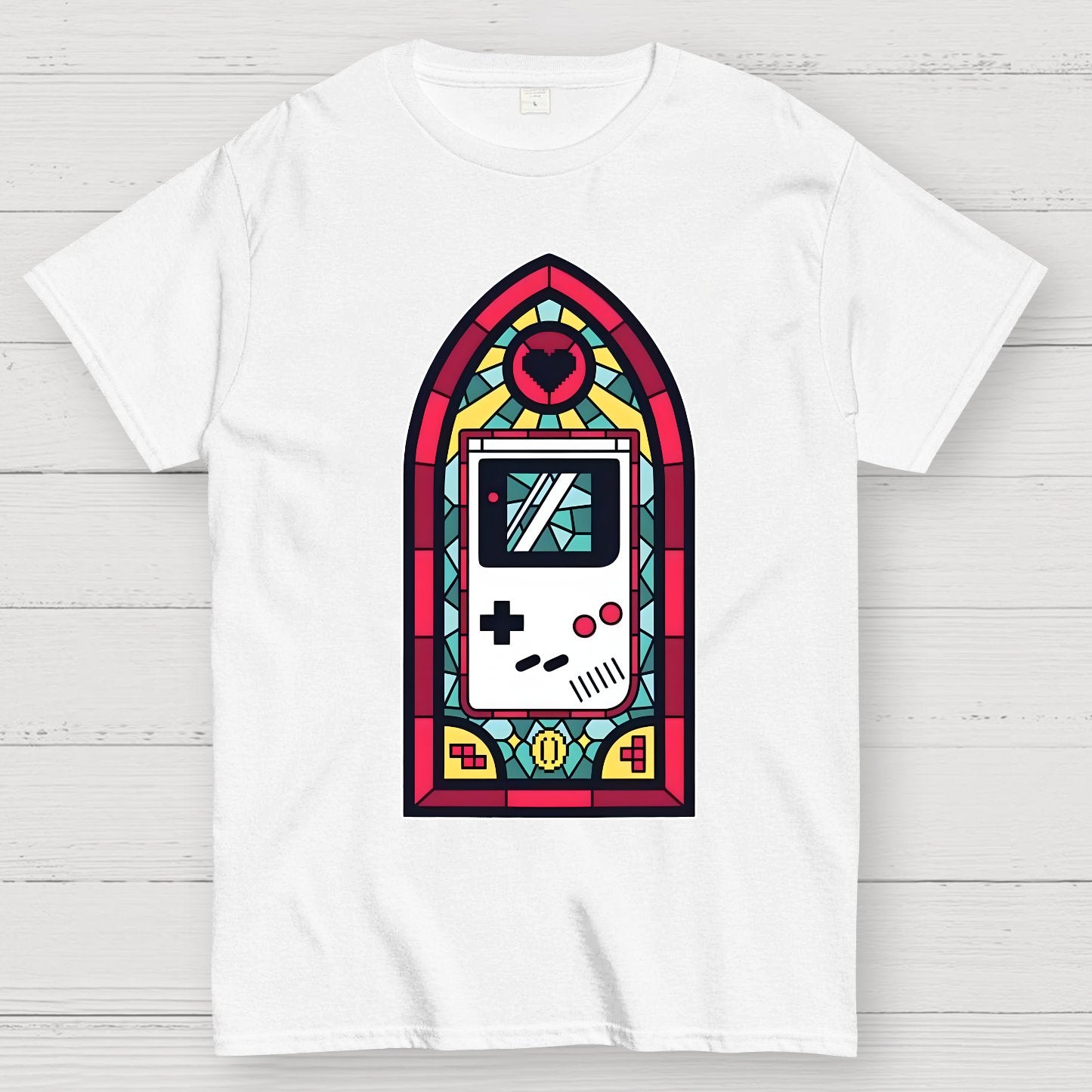 8bit Stained Glass Geek T-Shirt
