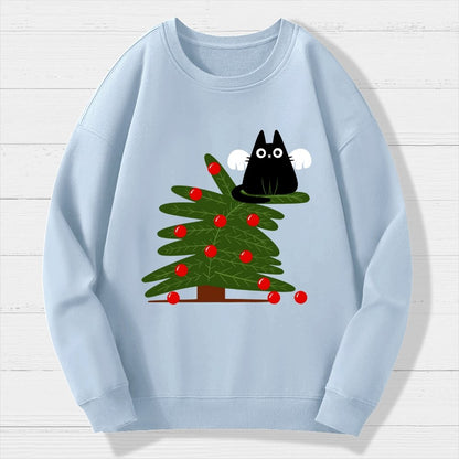 Angel Kitty Geek Cotton Sweatshirt