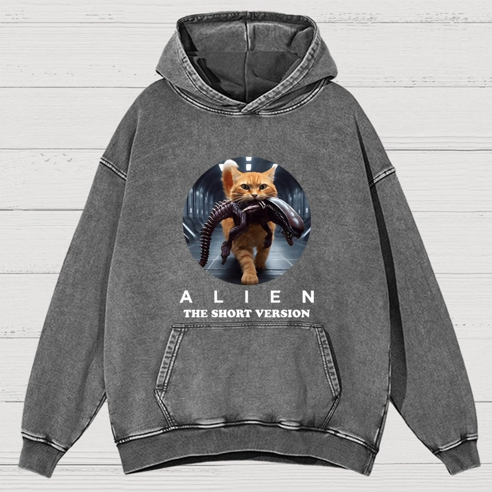 Mysterious Creature Short Version Vintage Distressed Hoodie