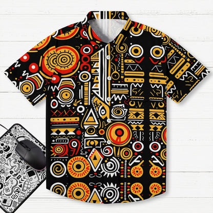 Retro Graffiti Art Print Geek Hawaiian Shirt
