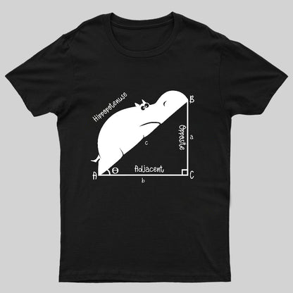 Funny Hippopotenuse Math Geeky T-Shirt
