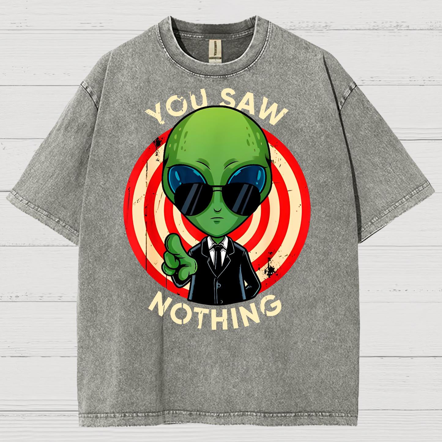You Saw Nothing! Vintage Distressed T-shirt