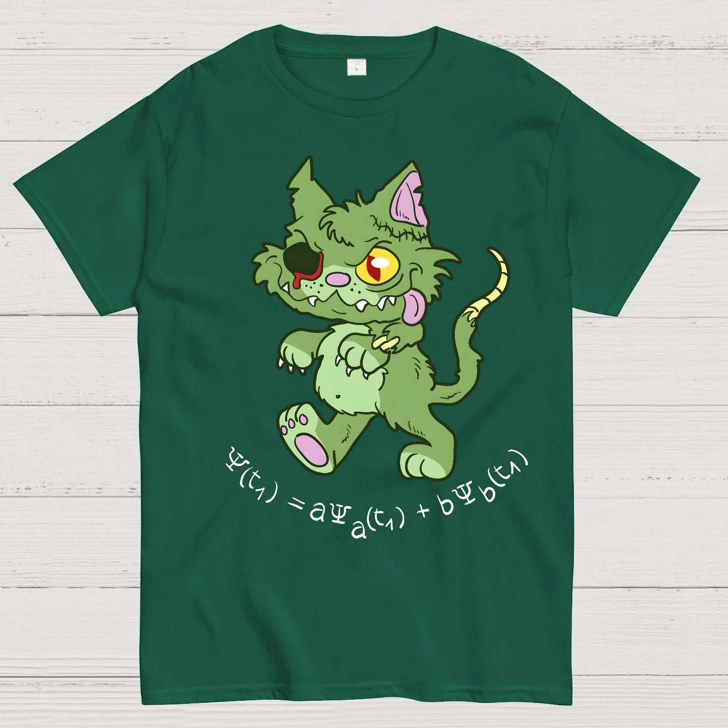 Schrödinger's Zombie Cat Geek T-Shirt