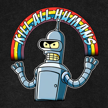 Shiny Metal Robot Vintage Distressed Hoodie