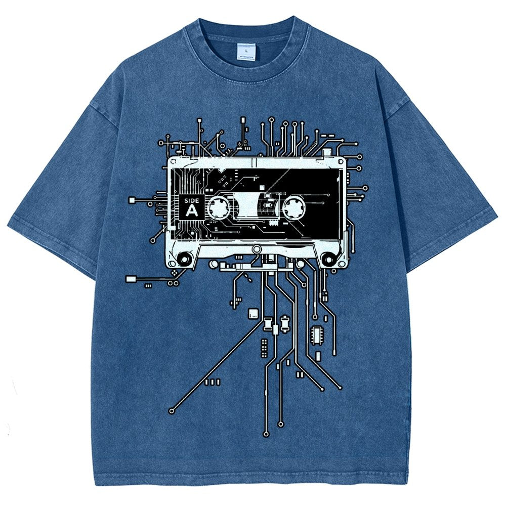 Retro Cassette Vintage Distressed T-shirt