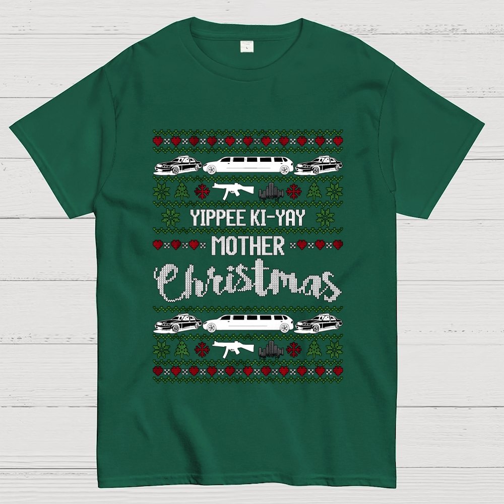 Yippee Ki-Yay Mother Christmas Ugly Geek T-Shirt