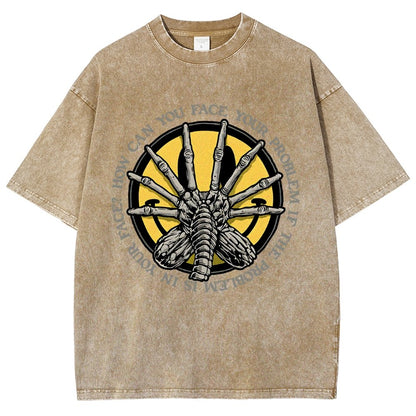 Face Problem Vintage Distressed T-shirt