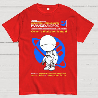 Paranoid Android Manual Geek T-Shirt