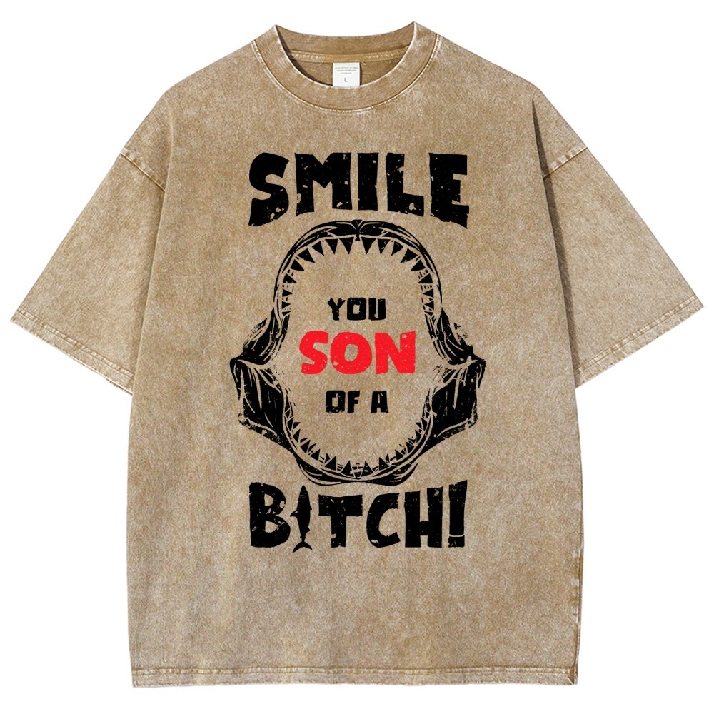 Smile You Son of a... Vintage Distressed T-shirt