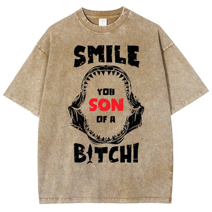 Smile You Son of a... Vintage Distressed T-shirt