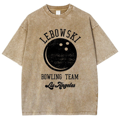 Lebowski Bowling Team Vintage Distressed T-shirt
