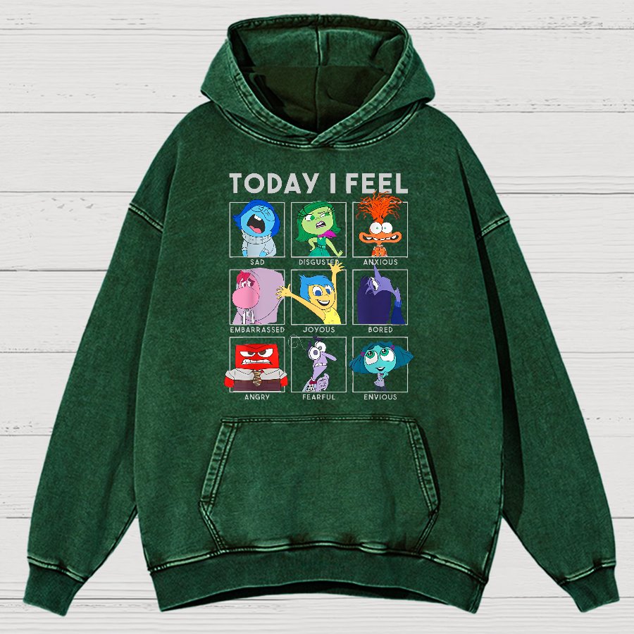 Today I Feel Funny Vintage Distressed Hoodie