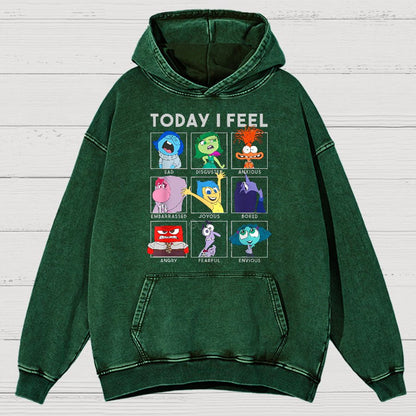Today I Feel Funny Vintage Distressed Hoodie
