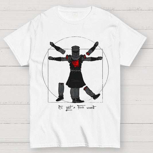 Vitruvian Man- Black Knight Geek T-Shirt