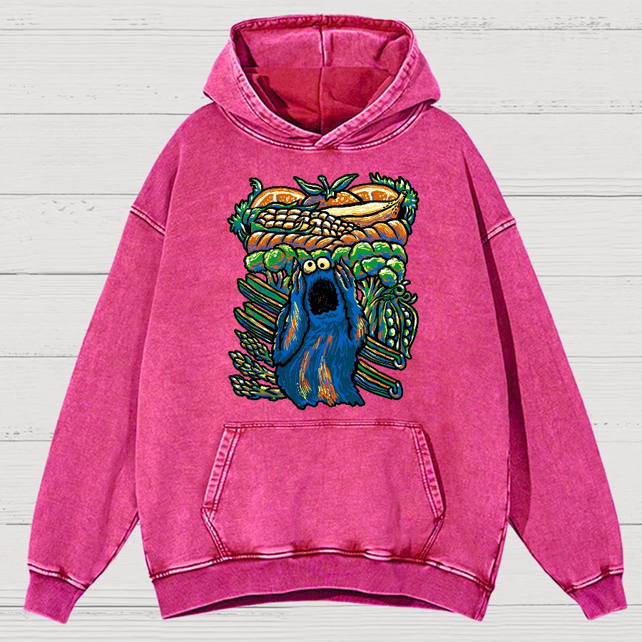 A Monstrous Scream Vintage Distressed Hoodie