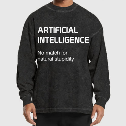 ARTIFICIAL INTELLIGENCE Washed Long Sleeve Tee
