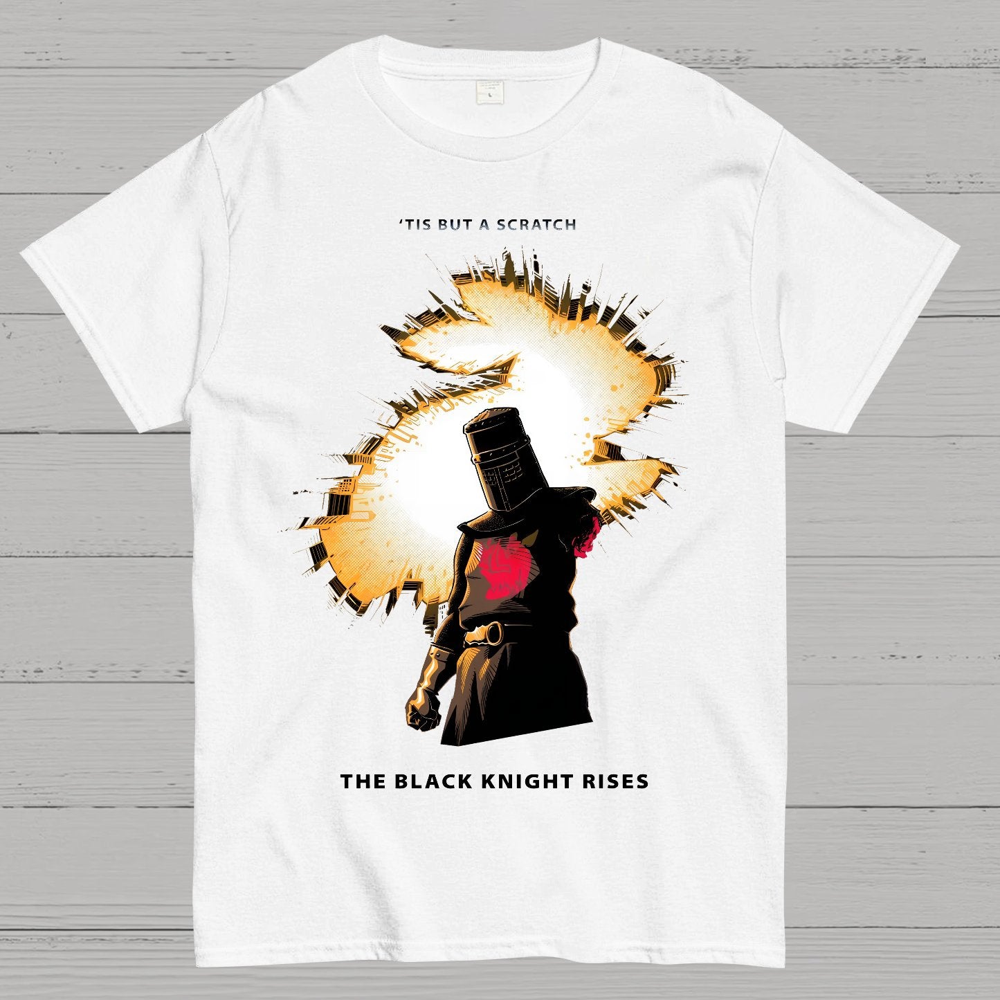 Black Knight vs. Bunny. one will fall. Geek T-Shirt