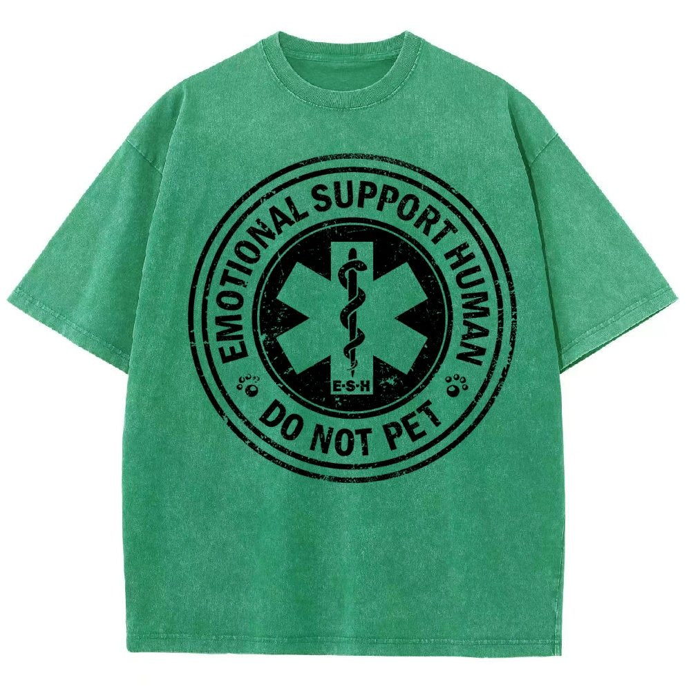 Emotional Support Human Vintage Distressed T-shirt
