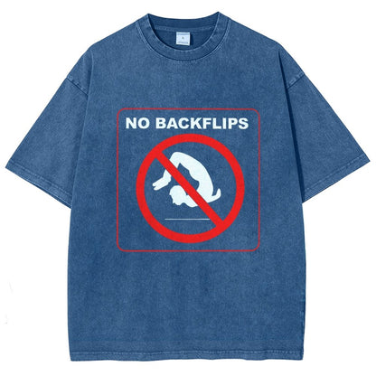 NO BACKFLIPS Vintage Distressed T-shirt