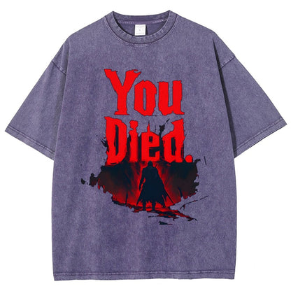 You Died ！Vintage Distressed T-shirt