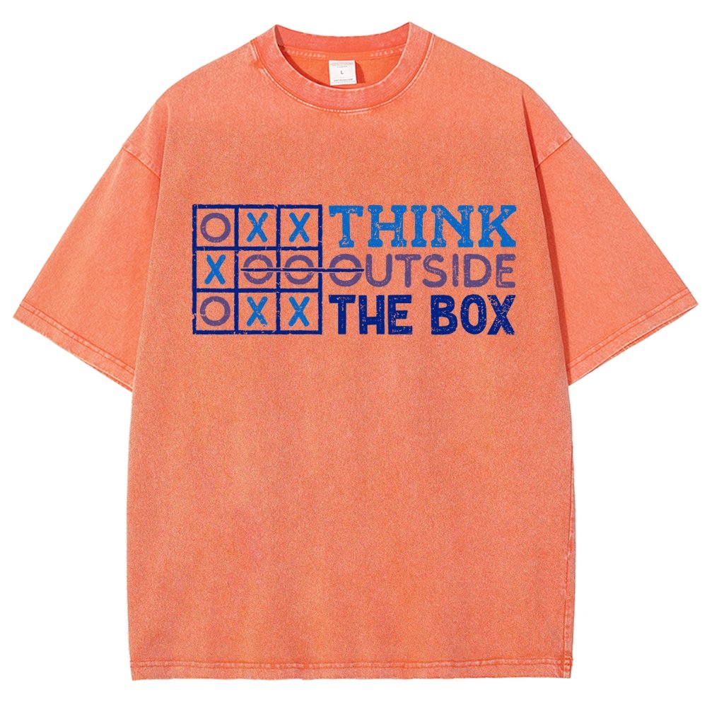 Thinking Outside The Box Vintage Distressed T-shirt