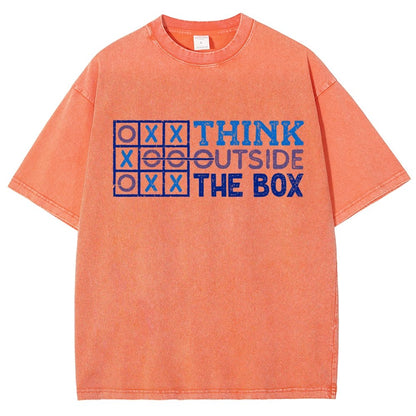 Thinking Outside The Box Vintage Distressed T-shirt