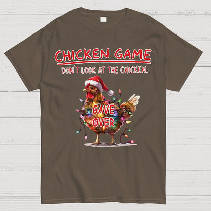 Funny Chicken Game Geek Christmas T-Shirt