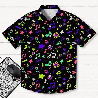 Cool Music Graphic Print Geek Shirt