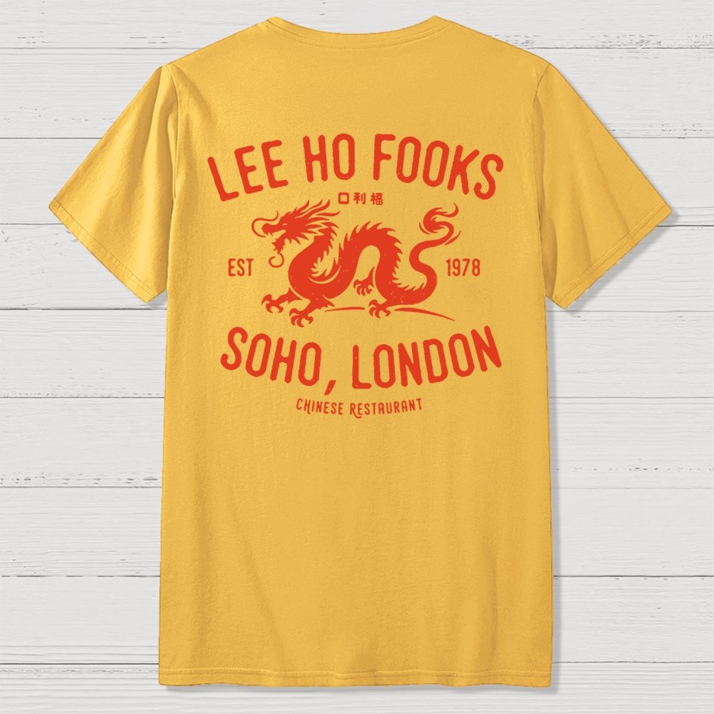 Lee Ho Fooks Vintage Resto Front And Back Printing Geek T-Shirt