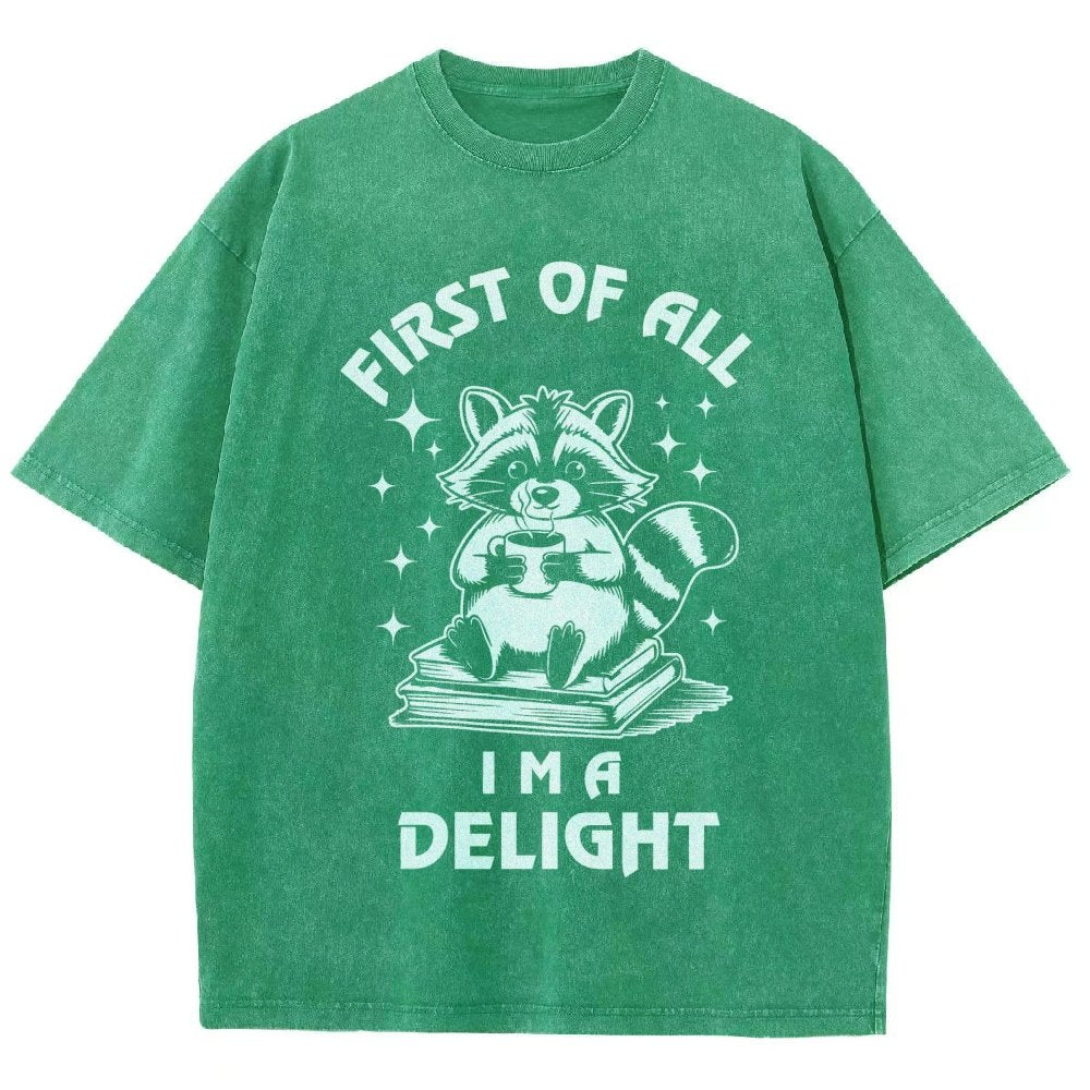 First Of All I'm A Delight Vintage Distressed T-shirt
