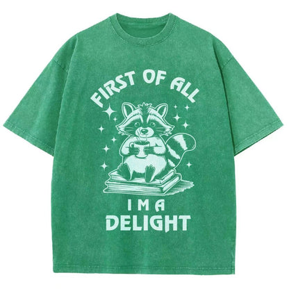 First Of All I'm A Delight Vintage Distressed T-shirt