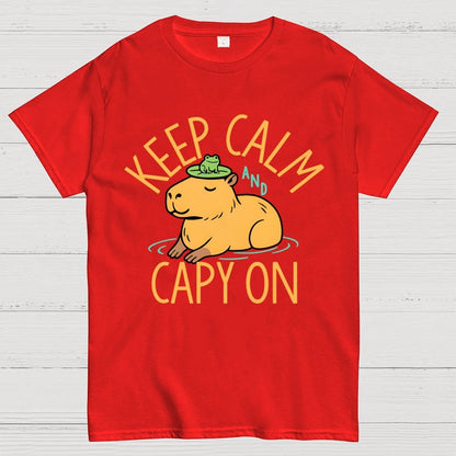Keep Calm And Capy On Geek T-Shirt