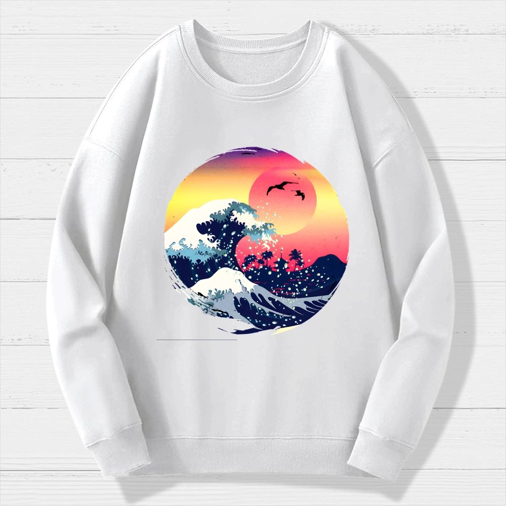 The Great Waves Geek Cotton Sweatshirt