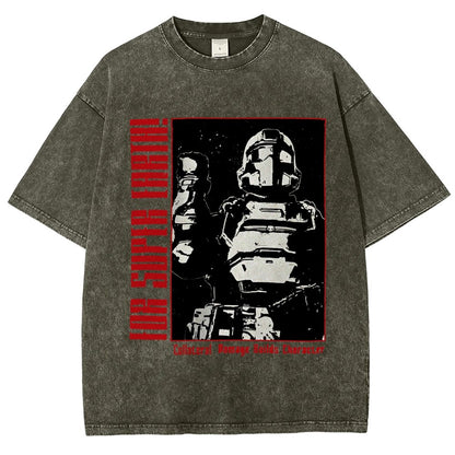 Tactical Star Soldier Vintage Distressed T-shirt