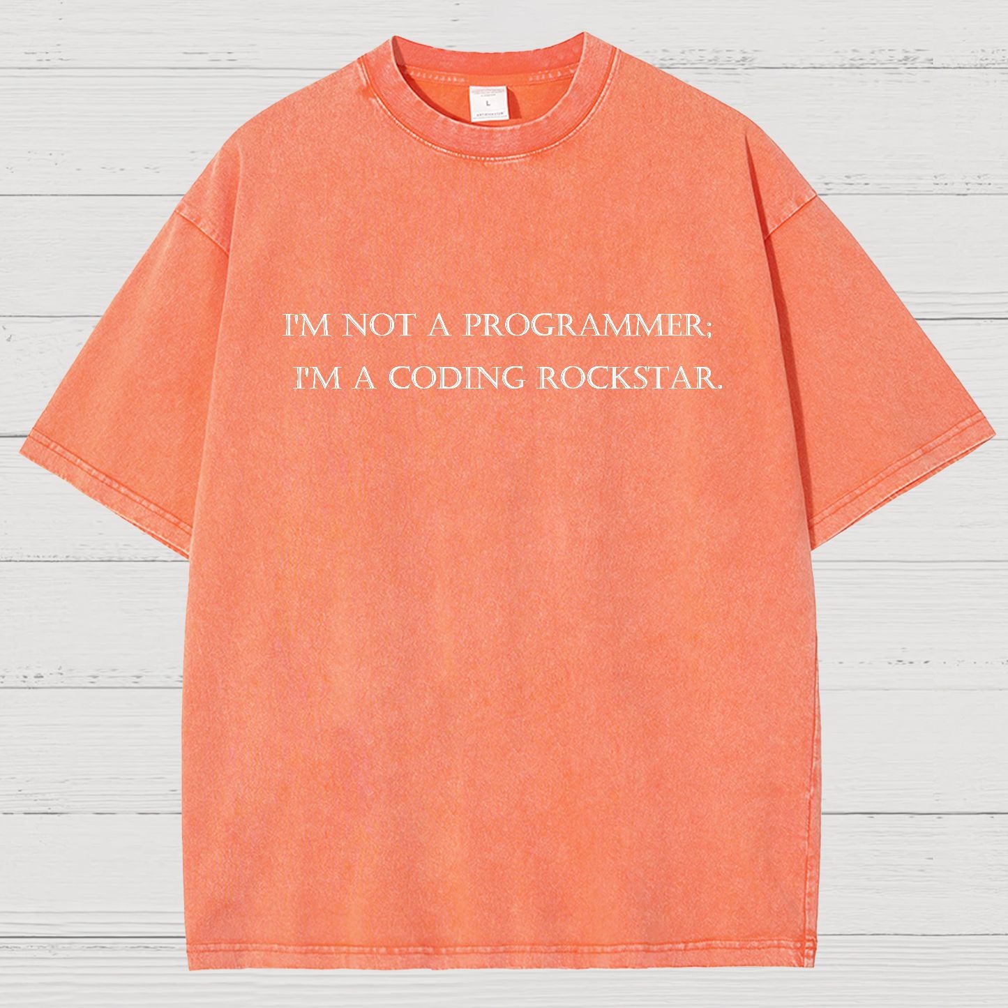 I'm Not A Programmer I'm A Coding Rockstar Nerd Vintage Distressed T-shirt