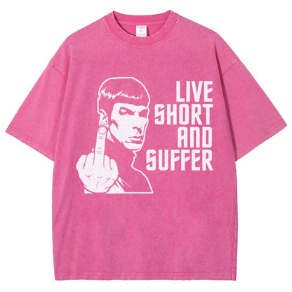 Live Short and Suffer Vintage Distressed T-shirt
