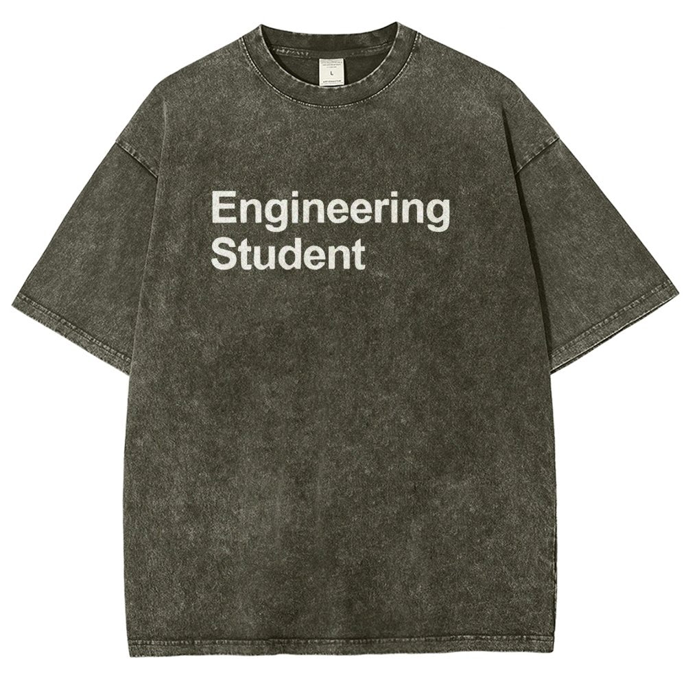 Engineering Student Unisex Fit Washed T-Shirt